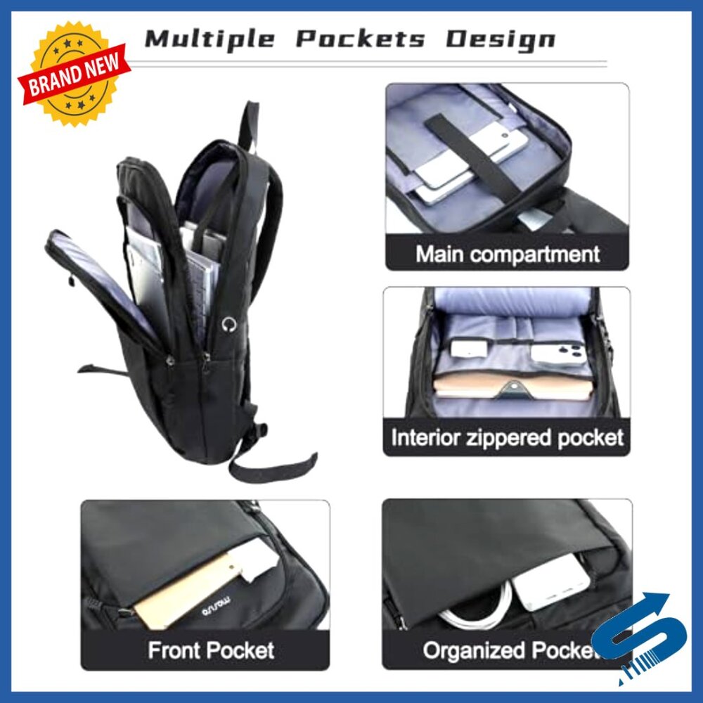 Slim Lightweight Laptop Backpack Compact Waterpro… - image 2